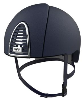 KEP CROMO 2.0 JOCKEY Textured Helmet - Navy Blue with Chrome Frame (UK Customer Price £545.00 / EU & International Customer Price £454.17)