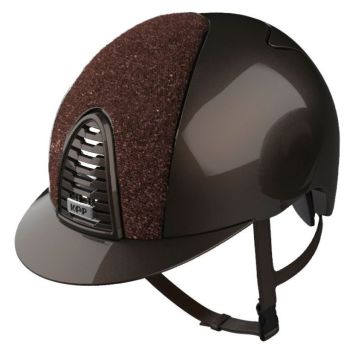 KEP CROMO 2.0 POLISH Riding Helmet - Brown/Brown Glitter Fabric Front Panel (UK Customer £815.00 / EU & International Customer £679.17)
