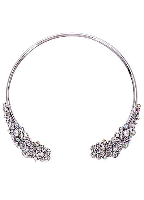 Silver & Iridescent 1920s Gem Choker