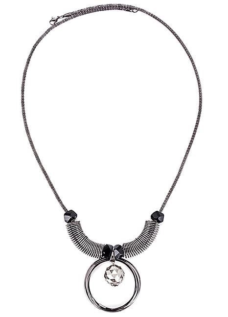 Statement Circle & Gem Necklace