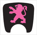 106 S2 Boot Lock Decal Plain Black With Pink Lion