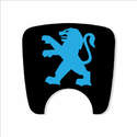 106 S2 Boot Lock Decal Plain Black With Blue Lion