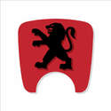 106 S2 Boot Lock Decal Red With Black Lion