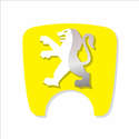 106 S2 Boot Lock Decal Yellow With White & Silver Lion