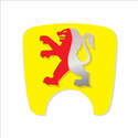 106 S2 Boot Lock Decal Yellow With Red & Silver Lion