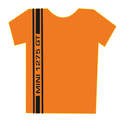 Mens T shirt - Orange 1275GT Stripe