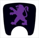 106 S2 Boot Lock Decal Plain Black With Purple Lion