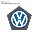 VW Pentagram wheel centres