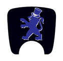106 S2 Boot Lock Decal Plain Black With Top hat Lion in Indigo 2