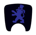 106 S2 Boot Lock Decal Plain Black With Top hat Lion in Indigo