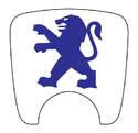 106 S2 Boot Lock Decal Plain White With Blue Lion