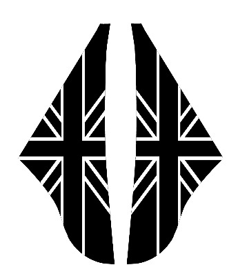 A Panel Black Union Flag