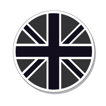 Classic Mini Wheel Centre - Black Union Flag