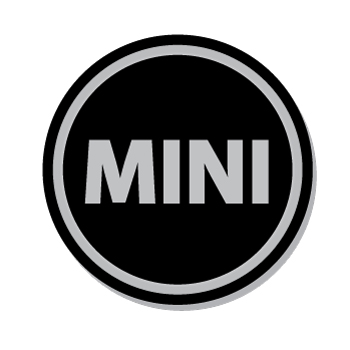 Classic Mini Wheel Centre - Black with silver MINI