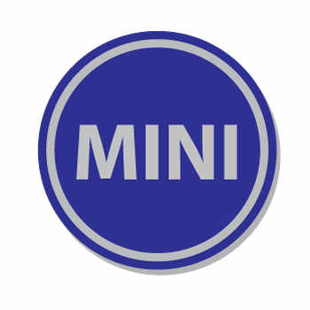 Classic Mini Wheel Centre - Blue with silver MINI