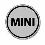 Classic Mini Wheel Centre - Silver with Black 'MINI'