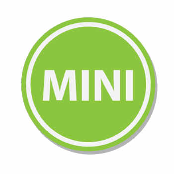 Classic Mini Wheel Centre - Lime with White 'MINI'
