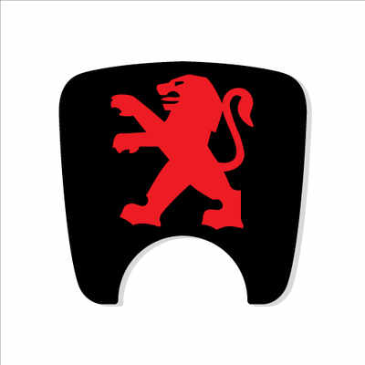 106 S2 Boot Lock Decal Plain Black With Red Lion