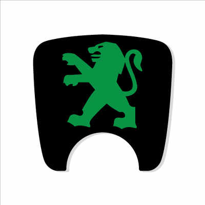 106 S2 Boot Lock Decal Plain Black With Green Lion