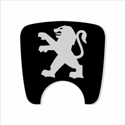 106 S2 Boot Lock Decal Plain Black With Grey Lion