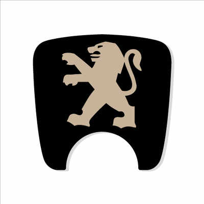106 S2 Boot Lock Decal Plain Black With Beige Lion