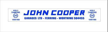 John Cooper Garage Worthing Dealership Decal  X 2