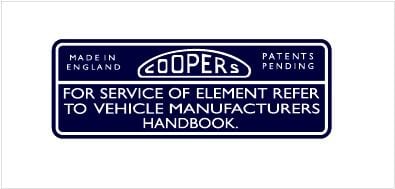 Cooper & S Replacement Air Box Decal
