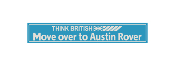 Think British Austin Rover Dealership Decal  X 2