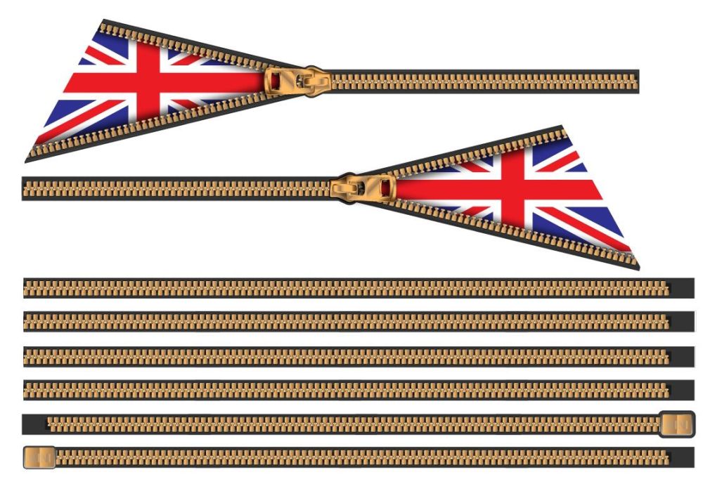 Union Jack Zip Side Stripes