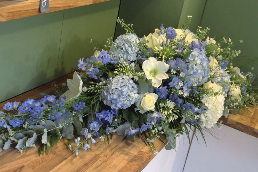 Sussex florist delivering casket and coffin flowers