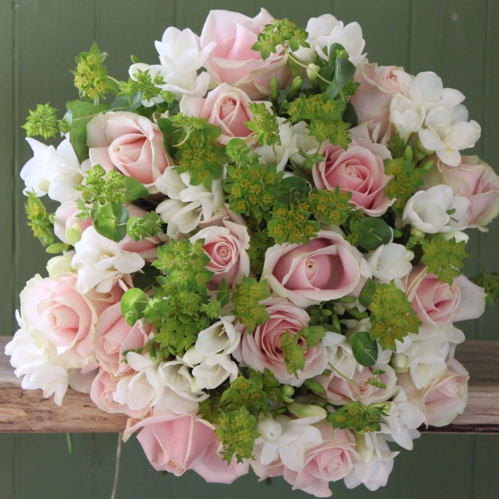 Sweet Avalanche Rose and White Freesia