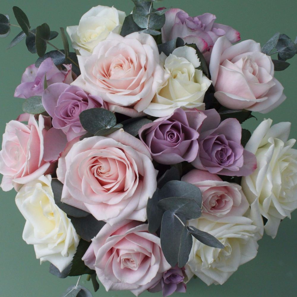 Mixed Pastel Rose Bouquet