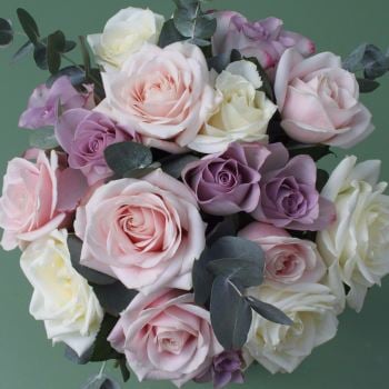 Mixed Pastel Rose Bouquet. Price from