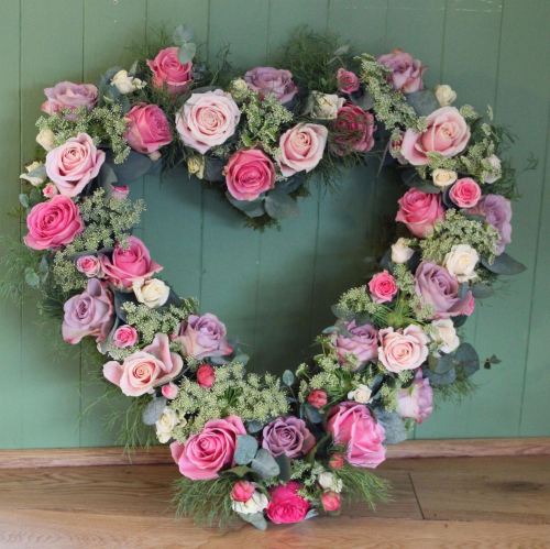 Mixed Pastel Rose Open Heart