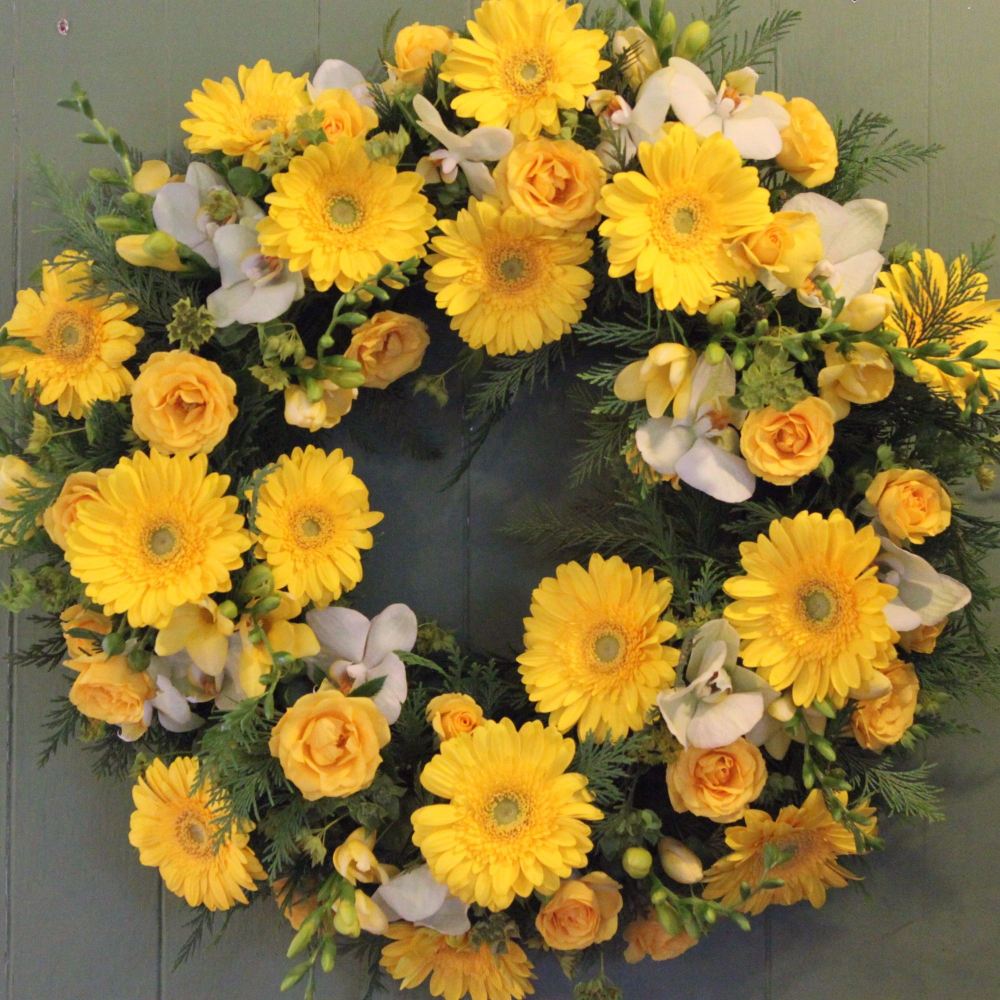 Yellow Gerbera Wreath