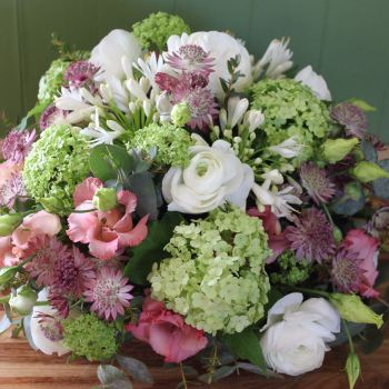Pink, White & Lime Posy