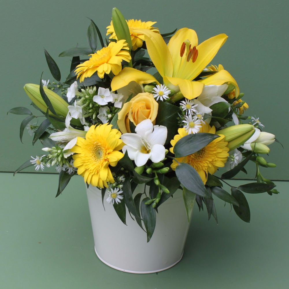Yellow and White Scented Arrangement
