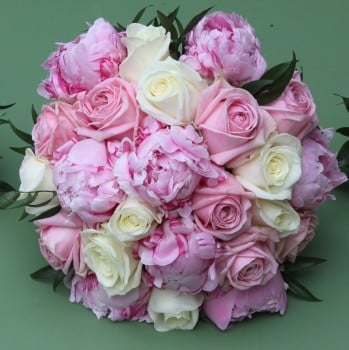 Rose and Peony Compact Hand-tied Posy. Price from