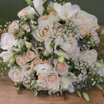 Ivory and Cream Hand-tied Posy. Price from