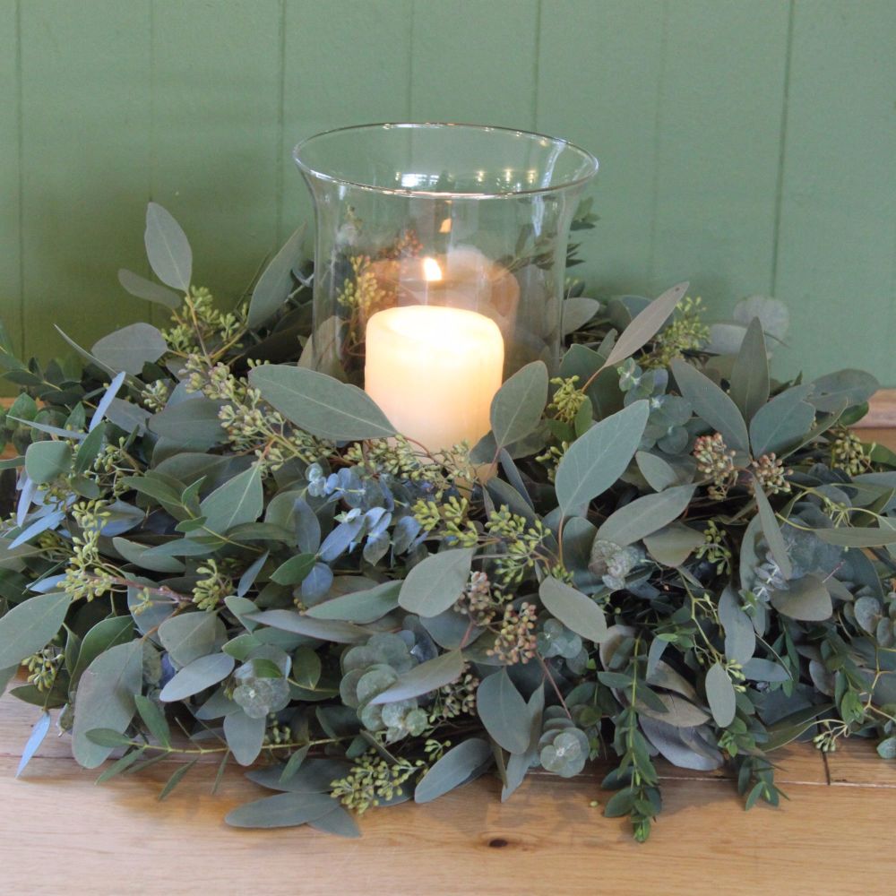 Eucalyptus Hurricane Arrangement