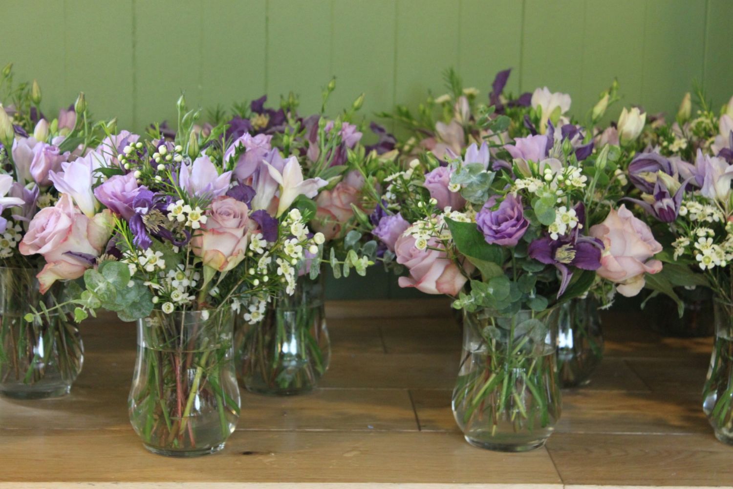 Low Table Arrangements Wedding flowers Sussex