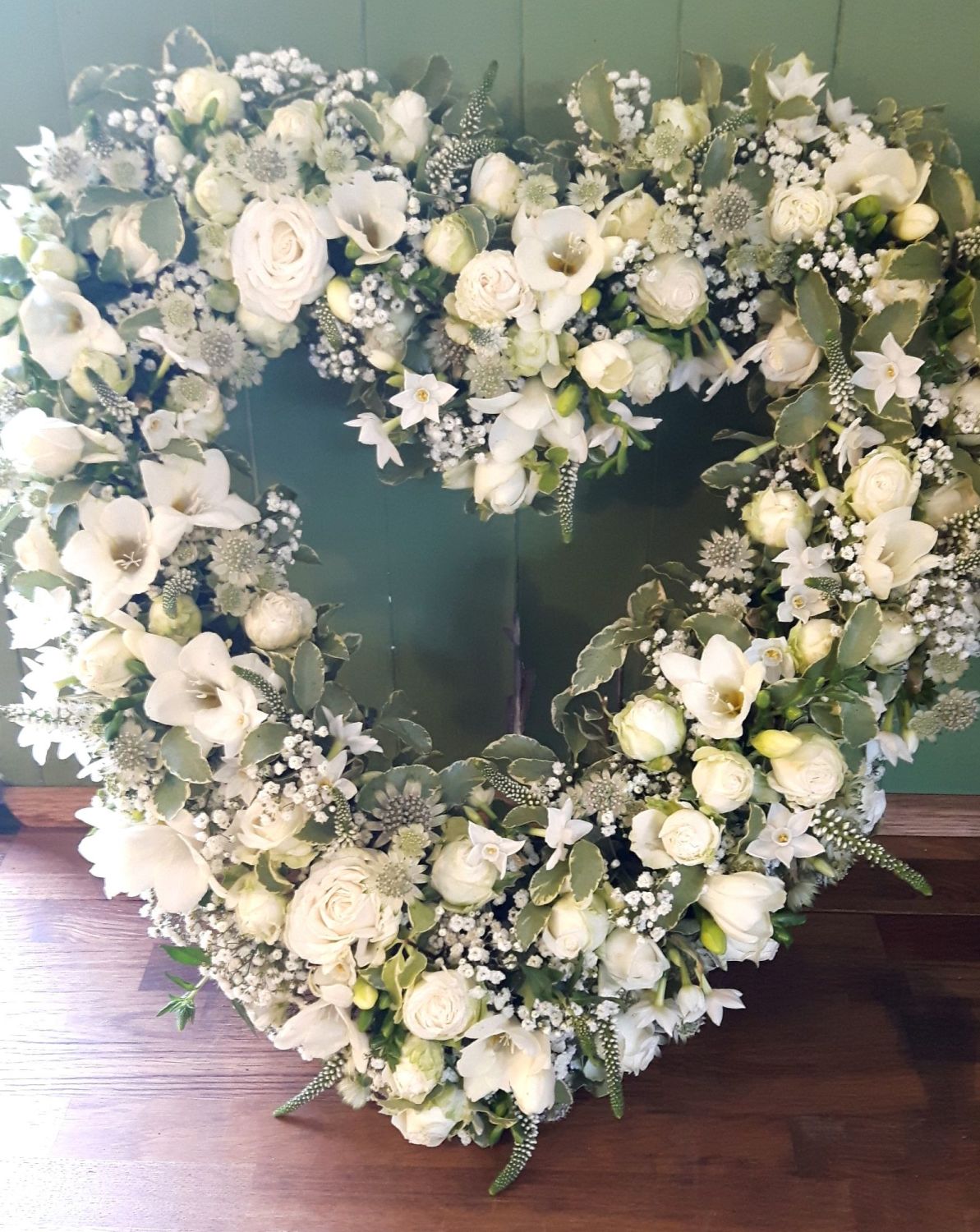 Send A Mixed Pastel Rose Heart Funeral Flower Tribute To Sussex