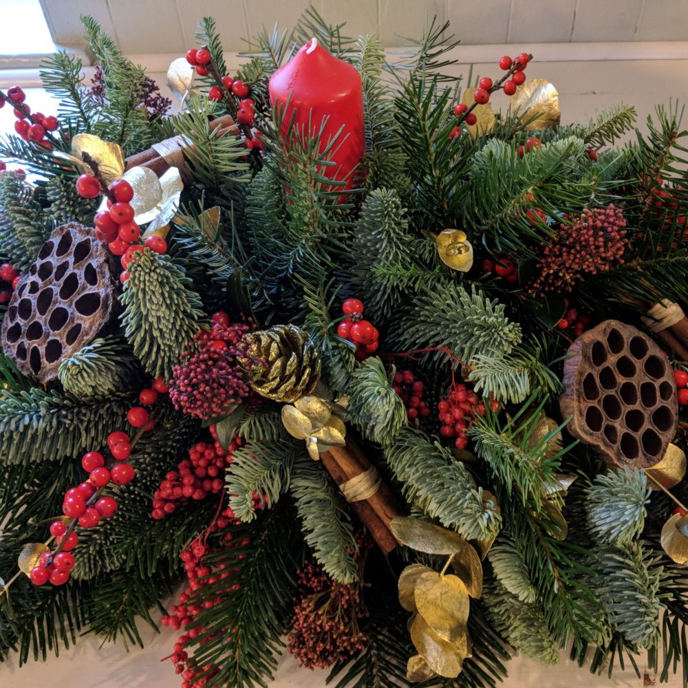 Classic Christmas Candle Arrangement