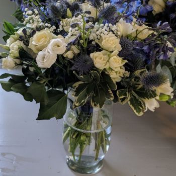 Blue & White Hurricane Vase. Price from