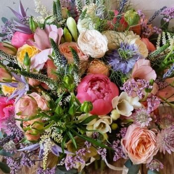 Rustic Peony Hand-tied Posy. Price from