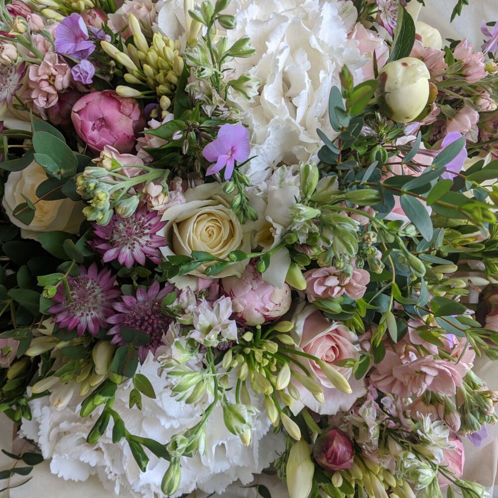 Hydrangea, Rose & Peony Bouquet. Price from
