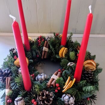Classic Christmas Advent Candle Arrangement
