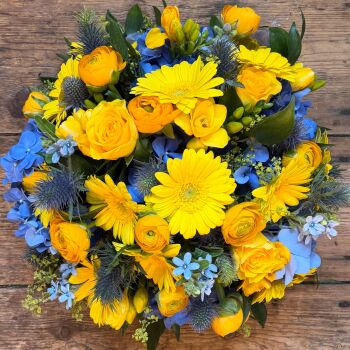 Yellow and Blue Posy