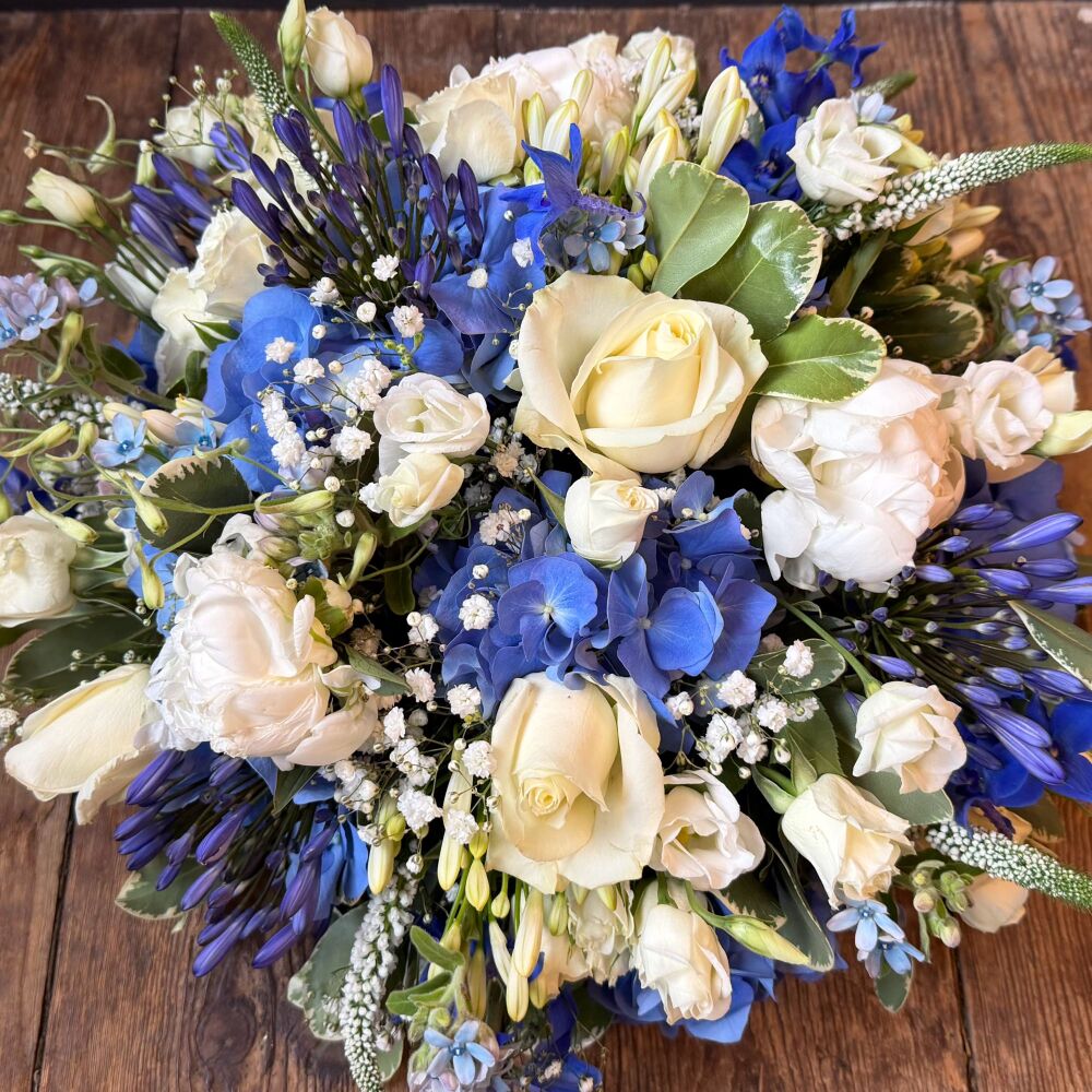 Blue & White Posy