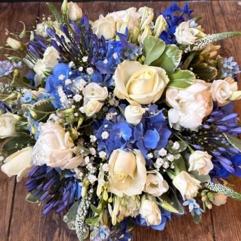 Blue & White Posy